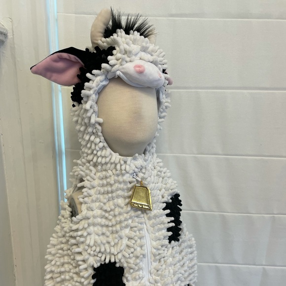 Baby Cow Complete Costume Horns Tail Hooves Chenille Boys Girls Soft Toddler NEW - Picture 2 of 8